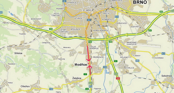 Brno Vídeňská - z centra mapa 1 Brno Vídeňská - z centra mapa 1