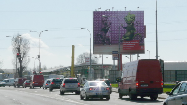 Brno Hněvkovského megaboard směr z centra obr. 1 Brno Hněvkovského megaboard směr z centra obr. 1