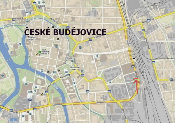 České Budějovice - Nádražní - mapa 1 České Budějovice - Nádražní - mapa 1