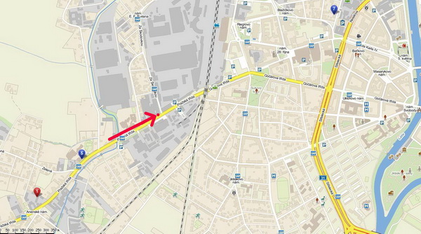 Hradec Králové Pražská třída mapa 1 Hradec Králové Pražská třída mapa 1