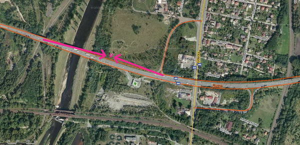 Ostrava - Rudn&aacute; - k D1 - mapa 2