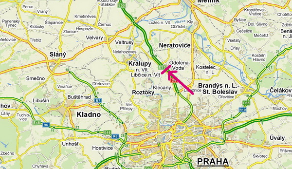 D8 Praha Teplice 20. km mapa 1 D8 Praha Teplice 20. km mapa 1