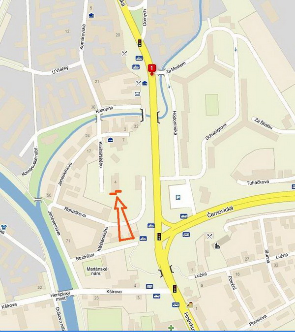 Brno Svatopetrská mapa 1 Brno Svatopetrská mapa 1
